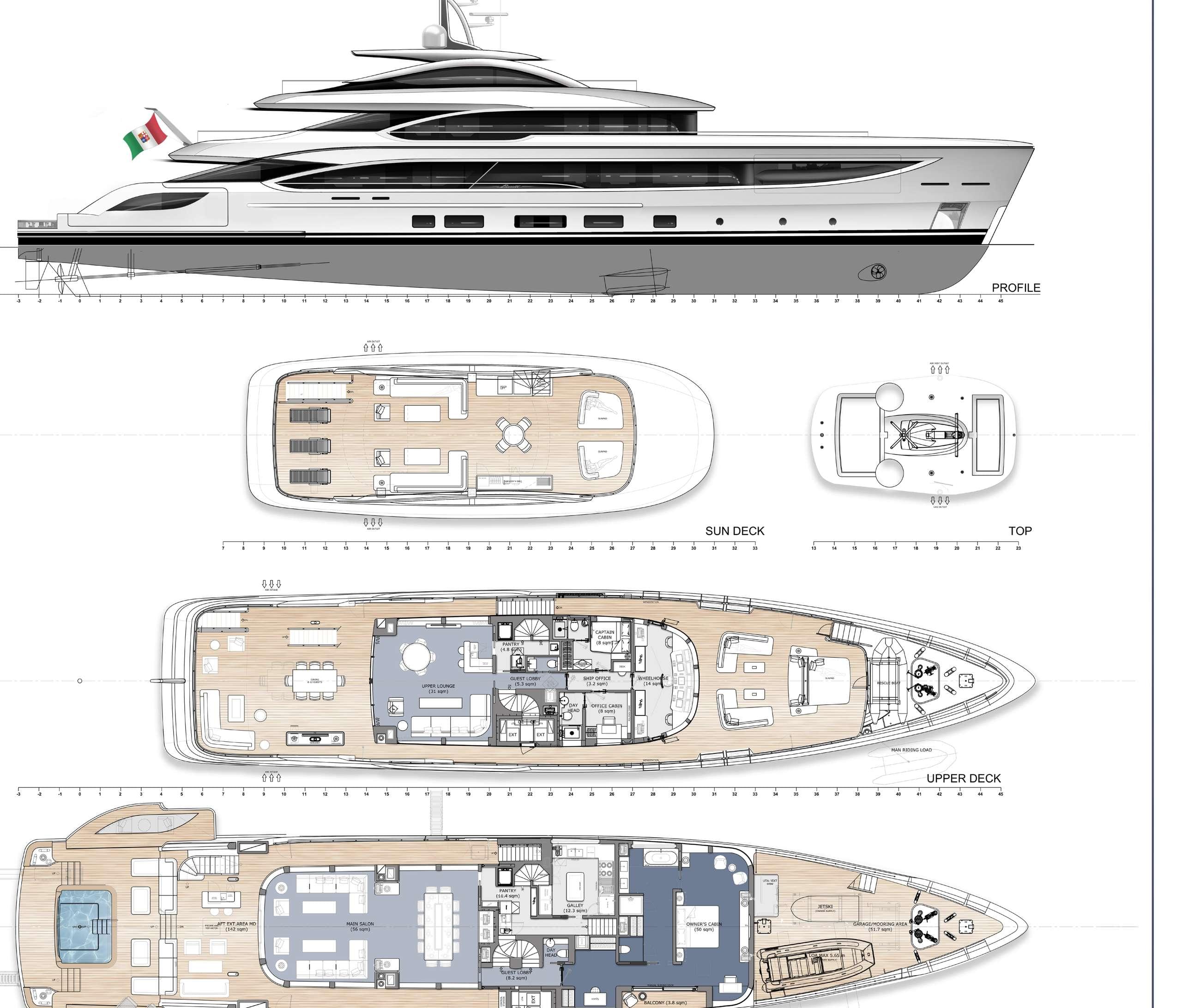 motor yacht plan b 50m
