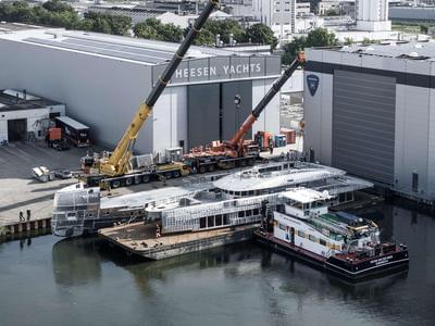 Heesen: construction update - Project Orion's hull and superstructure are now joined together