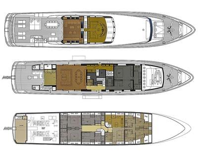 <b>Галерея интерьеров</b>  Baglietto 43m Fast Lucky Me Yacht Academy Yacht 