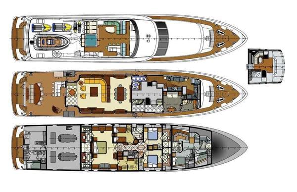  Sunseeker 105 Yacht Sea Raider IV  <b>General arrangement</b>